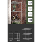 【Y HOUSE】60x60x90cm Super Heavy Duty Three-Tier Iron Rack Heavy Duty Shelf Storage Rack, , large