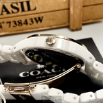 [星晴錶業]COACH手錶,36mm,CH00021白色錶面白錶殼白陶瓷錶帶款, , large