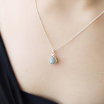 Simple Labradorite Sterling Silver Necklace, , large
