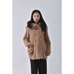 (M) 【房業涵私服】liz lisa毛毛棕色外套二手衣, , large