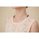 YOGA FLOW Burn Out Tank ( S ) - 圓領短版燒花罩衫 - 茱萸粉 Salmon, , large
