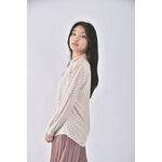 (S) uniqlo點點杏色長袖上衣二手衣, , large