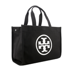 TORY BURCH Ella 圓形標誌棉質帆布大款托特包/黑色, , large