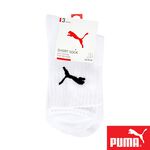 PUMA 男女款運動中筒襪1雙裝 彪馬 跳豹 男襪 女襪 襪子 運動襪 小腿襪 棉襪 柔軟 舒適 高彈 耐磨 黑 白, , large