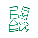 GS MALL 台灣製造 薑餅屋餅乾模具 餅乾壓模 切壓模 餅乾模具 造型烤模 烘焙模具 模具 薑餅屋 薑餅屋模具, , large