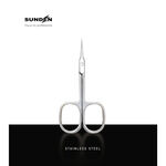 Manicure Scissors Cuticle Multipurpose - Stainless Steel Beauty Scissors for Nails, Eyebrow, Eyelash, and Foot Care Curved Blade with Ergonomic Handle for Men and Women SUNDEN SD2253A, , large