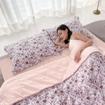 【Savamunt】Ionic+ ™ Antimicrobial Technology &  Austrian Lenzing Tencel™ Modal Four-pieces Quilt Bedding Set Pre-order Limited Sale -KING pinkdot, , large