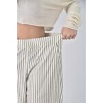 (L) uniqlo高腰質感棉質純棉白色長褲二手衣, , large