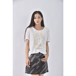 (XL) juicy couture棉質純棉白色短袖上衣二手衣, , large