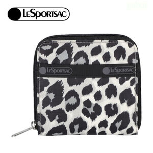 Lesportsac Compact Zip Wallet 極簡輕薄錢包 送禮-柔影豹紋