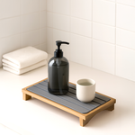 【上手家居】木架硅藻土吸水墊 深灰色(吸水杯墊/珪藻土杯墊/硅藻土杯墊/珪藻土), , large