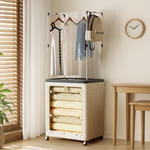 【AOTTO】大容量掛衣桿附輪折疊收納箱(AL-219), , large