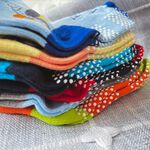 [Kaimei Cotton Industry] 10 pairs set, random and excellent, MIT made in Taiwan, pure cotton anti-slip children's socks (toddler version 1-3 years old) - running motorcycle 9-13cm, , large