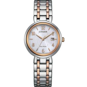 CITIZEN 星辰 LADY 優雅菱格紋光動能女錶 EW2696-84A