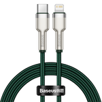【BASEUS】倍思20W金屬卡福樂Type-C to Lightning數據線 200公分 墨綠色(充電線 蘋果線 快充線), , large