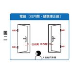 電鎖 正-開內 反-開外 自動鐵門鎖 OK888 台灣製 OK牌 (正) (反) 電鍍銀 鐵門鎖 機械鎖, , large