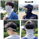 【A&R】夏季抗UV防曬冰絲圍脖掛耳 面罩 男女適用 - 深灰色, , large