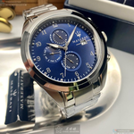 [星晴錶業]MASERATI手錶,46mm,R8853112505寶藍色錶面寶藍錶殼銀色精鋼錶帶款, , large