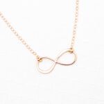 【Angel & Me】Love Infinity s925 sterling silver 18k Rose gold-plated necklace, , large