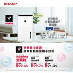 SHARP 夏普 10.5L 一級節能 自動除菌離子 除濕機 DW-WT10HT-W, , large