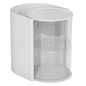 SKB Double layer powder puff storage box-SKB5509W