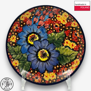 【SOLO Vintage】Cerraf Polish Pottery 19cm Round Plate Where Flowers Bloom Deeply Series Made in Poland