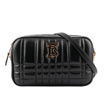 BURBERRY Lola 縫線小羊皮小款相機包/黑色, , large