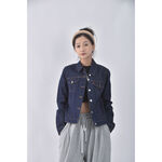 (S) levi丹寧牛仔素面藍色外套二手衣, , large