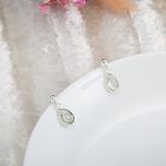 【Angel & Me】圓珠 水滴 綠水晶 Green Quartz 一對 s925 純銀耳環 耳夾 禮物, , large