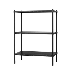 【Y HOUSE】90x35x120cm perforated plate three-layer rack perforated plate rack iron rack - black paint