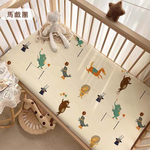 HABABY Huan'an Home Furnishings Circus Style Baby Crib Cover (Baby Sheet, Baby's First Month Gift, Gift Box), , large