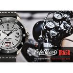 elegantsis x CafeRacer 經典復古機械錶-銀x黑/44mm ELJR65AS-C1NW1L, , large
