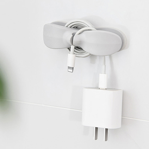 集線器【灰色】 電線理線器 電線收納器 整線器 電線收納 免打孔集線器 插頭電線收納 固線夾 理線器 整線夾 集線夾 收納