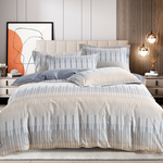 【Betrise】Time is long | Environmentally friendly printing and dyeing anti-mite antibacterial 100% combed cotton dual-purpose quilt bed sheet set - double, , large
