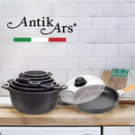 蓋瑞廚物【義大利Antikars 義式可拆握柄不沾平底深鍋 24 28cm】義大利製 厚底 鑄鋁鍋 不沾鍋 不沾平底鍋, , large