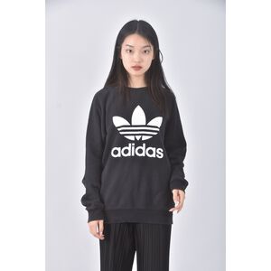 (M) adidas質感棉質logo黑色長袖上衣二手衣