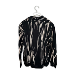 Brushed Zebra Print Pocket Sweatshirt Black, , large