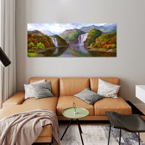 【御畫房】福祿雙至 國家一級畫師手繪油畫60×120cm(VF-57)