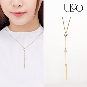 ULOO Glimmer 氣質佳人流線項鍊-金色 UN4003310