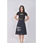 (XL) cidani質感棉質藍色長裙二手衣, , large