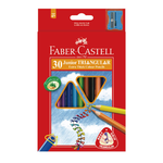 【Faber-Castell】輝柏 大三角油性色鉛筆 30色 /紙盒 16-116538-30, , large