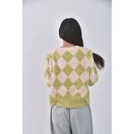(S) pazzo棉質棋盤格開衫綠色外套二手衣, , large
