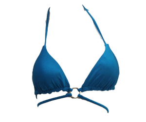 QXHEE.T. 台灣製．性感綁帶比基尼泳裝QX-A06a 海洋藍S