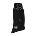 Men s Plain Casual Socks, 黑, large