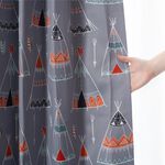 Ready-Made Curtains – Set of 2 Panels – "Camp Adventure" Printed Design – Width 100cm, Height 165/210/240cm – Made in Taiwan – Kids’ Room – Machine Washable, , large