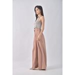 (S) emily coco高腰寬鬆粉色長褲二手衣, , large