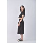 (S) giordano高腰質感寬黑色長褲二手衣, , large