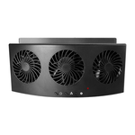 Micro-USB car ventilation fan - black (triple vents), , large