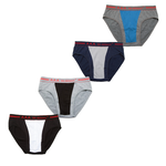 Men's Underpants, 水藍+麻花灰色, large
