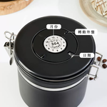 【GlassKing】GK-900L 不鏽鋼密封罐 單向排氣閥 紀錄儲放日期 咖啡豆密封罐 儲豆罐 儲物罐 附不鏽鋼豆勺, , large
